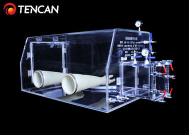 30mm Pump Vacuum Lab Transparent Glove Box 500mm Water Oxygen Removal